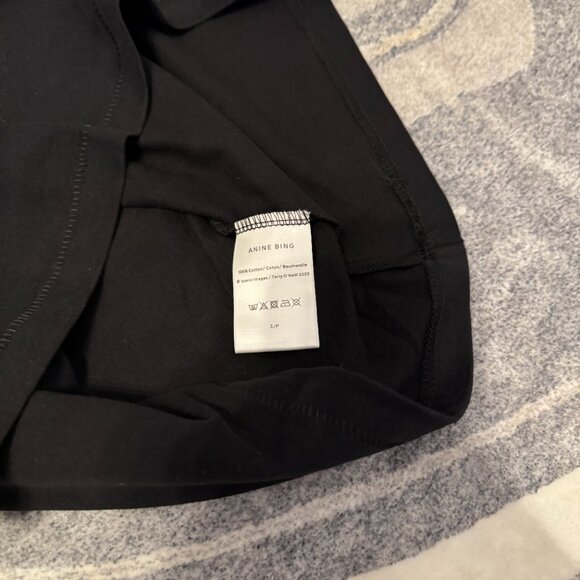 Anine Bing London Black Tee Womens Small Medium Or Large - Picture 3 of 4
